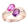 Cheapest ⌛ 1/10 ct. t.w. Diamond and 1.9 ct. t.w. Pink Sapphire Ring in 14K Rose Gold by Effy® 👏