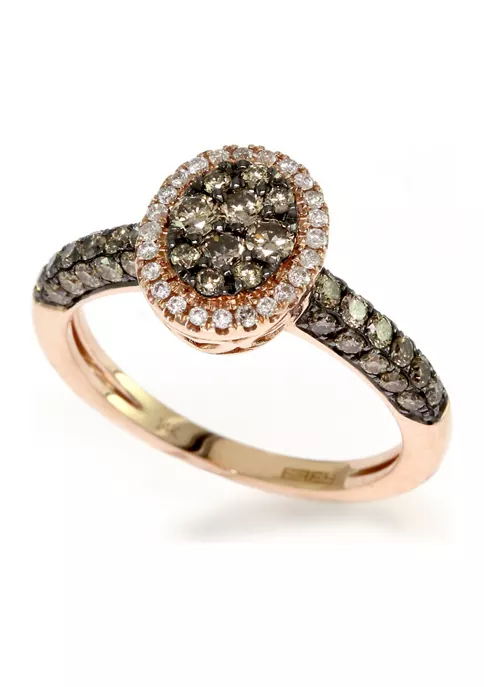 Discount 😀 14K Rose Gold 7/8 ct. t.w. Diamond and Espresso Diamond Ring by Effy® ⌛ 2 Discount 😀 14K Rose Gold 7/8 ct. t.w. Diamond and Espresso Diamond Ring by Effy® ⌛ - Image 2