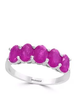 Buy ⭐ Sterling Silver Five-Stone Ruby Ring by Effy® 😍
