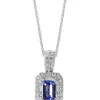 Deals 🥰 1/4 ct. t.w. Diamond and 7/8 ct. t.w. Tanzanite Pendant Necklace in 14K White Gold by Effy® 😉