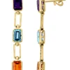 Cheap 🧨 14K Yellow Gold Amethyst, Blue Topaz, Citrine Earrings by Effy® ⌛