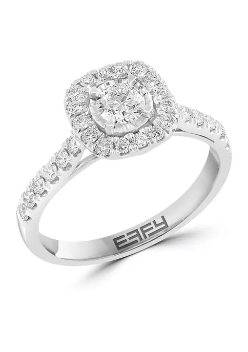Cheapest ⌛ 3/4 ct. t.w. Diamond Miracle Set Ring in 14K White Gold by Effy® 🎁 1 Cheapest ⌛ 3/4 ct. t.w. Diamond Miracle Set Ring in 14K White Gold by Effy® 🎁