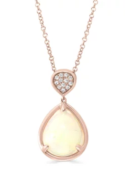 Buy 😍 1/10 ct. t.w. Diamonds and 3.6 ct. t.w. Opal Necklace by Effy® 🤩