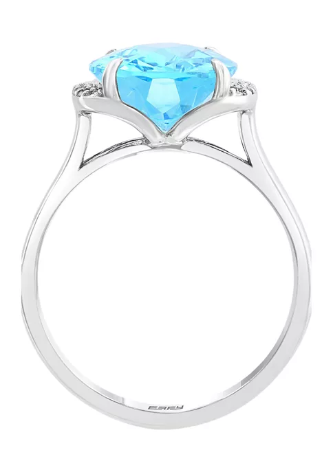 Best Sale ⭐ 14K White Gold 1/10 ct. t.w. Diamond and 4.9 ct. t.w. Blue Topaz Ring by Effy® 😀 3 Best Sale ⭐ 14K White Gold 1/10 ct. t.w. Diamond and 4.9 ct. t.w. Blue Topaz Ring by Effy® 😀 - Image 3