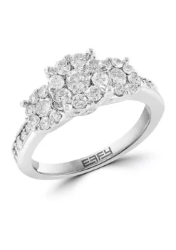 Brand new ❤️ 1.46 ct. t.w. Diamond Cluster Ring in 14K White Gold by Effy® 🎁 11 Brand new ❤️ 1.46 ct. t.w. Diamond Cluster Ring in 14K White Gold by Effy® 🎁 -Effy® Sales Shop Belk 5666