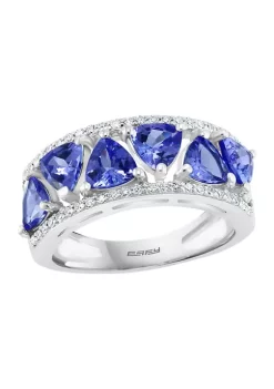 Buy 💯 1/4 ct. t.w. Diamond and 2.28 ct. t.w. Tanzanite Ring in 14K White Gold by Effy® 💯