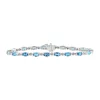 Discount ✔️ 14K White Gold Diamond and Blue Topaz Bracelet by Effy® ⌛