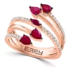Best Sale 🌟 14K Rose Gold Diamond and Natural Ruby Ring by Effy® 🥰