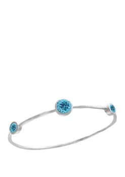 Top 10 🤩 5.25 ct. t.w. Blue Topaz Bangle in Sterling Silver by Effy® 👏