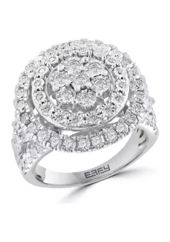Discount 😍 14k White Gold 1.95 ct. t.w. Miracle Set Diamond Ring by Effy® ❤️