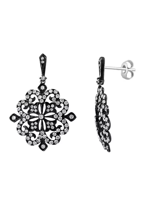 Brand new 💯 1.58 ct. t.w. Diamond Earrings in 14K Black Rhodium Plated White Gold by Effy® 😍 4 Brand new 💯 1.58 ct. t.w. Diamond Earrings in 14K Black Rhodium Plated White Gold by Effy® 😍 - Image 4