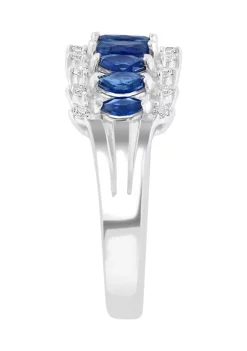 Best deal ✔️ 14K White Gold Diamond and Natural Sapphire Ring by Effy® 👏 -Effy® Sales Shop Belk 5787