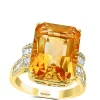 Promo 🧨 11.6 ct. t.w. Citrine and 1/2 ct. t.w. Diamond Ring in 14k Yellow Gold by Effy® 🔔
