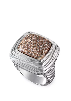 Best Sale 🛒 1/2 ct. t.w. Diamond Ring in 14k Rose Gold and Sterling Silver by Effy® 🛒