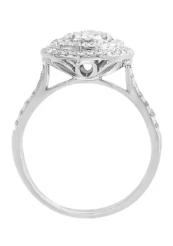 Cheapest 🌟 5/8 ct. t.w. Cluster Diamond Ring in 14K White Gold by Effy® 💯 -Effy® Sales Shop Belk 5818