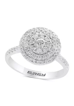 Cheapest 🌟 5/8 ct. t.w. Cluster Diamond Ring in 14K White Gold by Effy® 💯 -Effy® Sales Shop Belk 5819