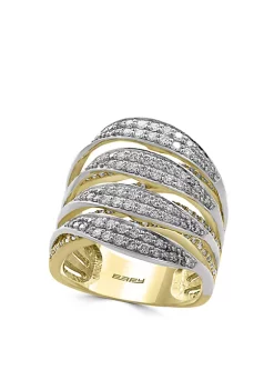 Brand new 🎁 1.31 ct. t.w. Diamond Band Ring in 14k Yellow Gold and White Gold by Effy® ⭐