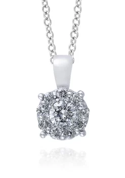 Top 10 😍 0.47 ct. t.w. Diamond Cluster Pendant in 14K White Gold by Effy® 😉