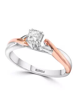 Best Pirce 😍 14K White & Rose Gold Diamond Ring by Effy® 🔥