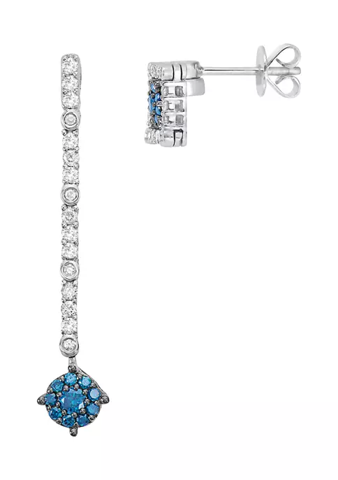 Best reviews of 👍 3/4 ct. t.w. Blue Diamond Diversa Earrings in 14K White Gold by Effy® ✔️ 2 Best reviews of 👍 3/4 ct. t.w. Blue Diamond Diversa Earrings in 14K White Gold by Effy® ✔️ - Image 2