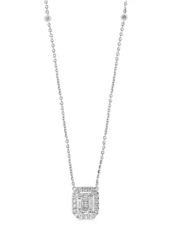 Top 10 ⌛ 3/4 ct. t.w. Diamond Pendant Necklace in 14K White Gold by Effy® ⭐
