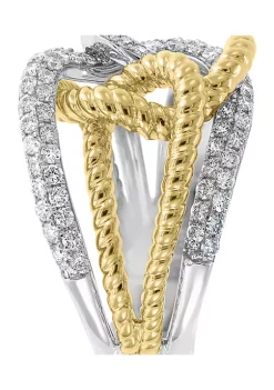 Cheapest ⭐ 7/8 ct. t.w. Diamond Ring in 14K Two Tone Gold by Effy® ⌛ -Effy® Sales Shop Belk 5890