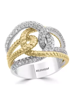 Cheapest ⭐ 7/8 ct. t.w. Diamond Ring in 14K Two Tone Gold by Effy® ⌛ -Effy® Sales Shop Belk 5892