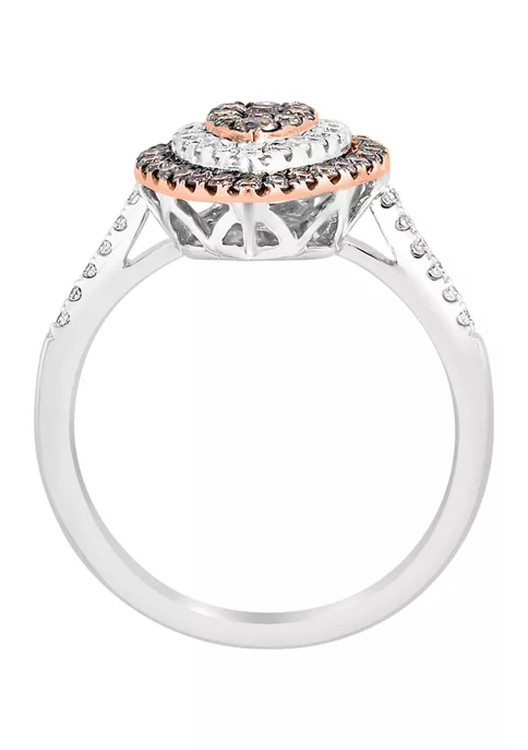 Deals 🔥 14K White and Rose Gold White Diamond and Espresso Diamond Ring by Effy® 🥰 3 Deals 🔥 14K White and Rose Gold White Diamond and Espresso Diamond Ring by Effy® 🥰 - Image 3