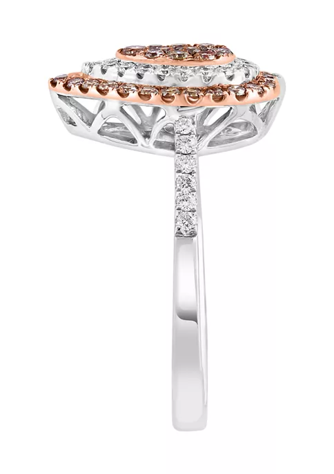 Deals 🔥 14K White and Rose Gold White Diamond and Espresso Diamond Ring by Effy® 🥰 4 Deals 🔥 14K White and Rose Gold White Diamond and Espresso Diamond Ring by Effy® 🥰 - Image 4