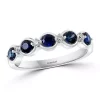 Hot Sale ⌛ 1/10 ct. t.w. Diamond and 3/4 ct. t.w. Sapphire Ring in 14K White Gold by Effy® 👍