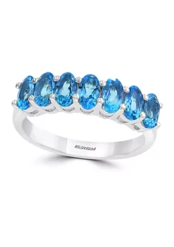 Hot Sale 🎉 1.95 ct. t.w. Ocean Blue Topaz Ring in Sterling Silver by Effy® ✔️ -Effy® Sales Shop Belk 596