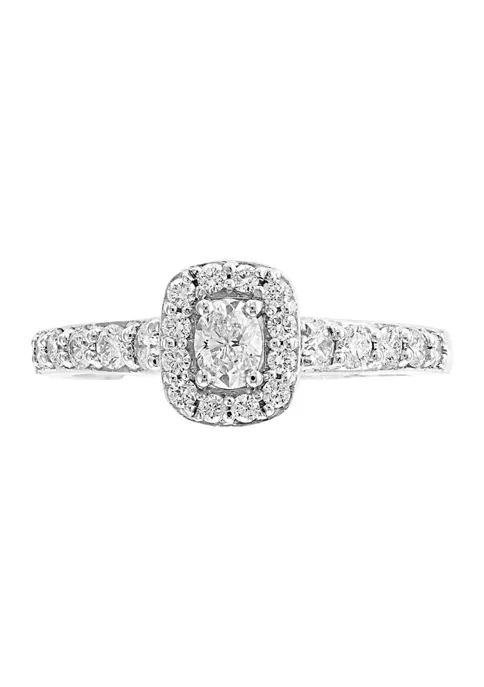 Budget 😉 5/8 ct. t.w. Oval Diamond Ring in 14k Rose and White Gold by Effy® 🥰 4 Budget 😉 5/8 ct. t.w. Oval Diamond Ring in 14k Rose and White Gold by Effy® 🥰 - Image 4