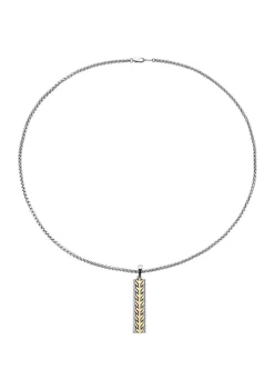 Top 10 😍 Men's Pendant Necklace in Sterling Silver and 18k Yellow Gold by Effy® 🔥