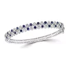 Deals 😍 Diamond and Natural Sapphire Bangle Bracelet in Sterling Silver by Effy® 🔥