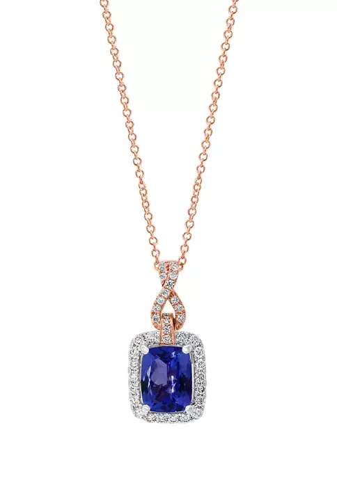 Promo 🥰 3/8 ct. t.w. Diamond and 1.9 ct. t.w. Tanzanite Pendant Necklace in 14K Two-Tone Gold by Effy® 😍 1 Promo 🥰 3/8 ct. t.w. Diamond and 1.9 ct. t.w. Tanzanite Pendant Necklace in 14K Two-Tone Gold by Effy® 😍