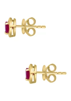 Flash Sale 👏 925 Gold Plated Silver Ruby Heart Earrings by Effy® 😀 -Effy® Sales Shop Belk 6042