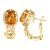 Coupon 🔔 1/4 ct. t.w. Diamond and 6.85 ct. t.w. Citrine Hoop Earrings in 14K Yellow Gold by Effy® 😍