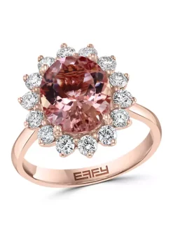 Best reviews of 🎉 3/4 ct. t.w. Diamond and 3.15 ct. t.w. Morganite Ring in 14K Rose Gold by Effy® 👏