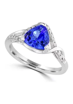 Wholesale 🛒 14K White Gold 1/5 ct. t.w. Diamond and 1.52 ct. t.w. Tanzanite Ring by Effy® 🎉