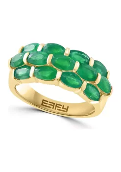 Promo ❤️ 14K Yellow Gold Natural Emerald Ring by Effy® 🧨 -Effy® Sales Shop Belk 6097