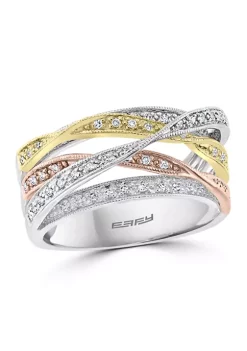 Brand new 🎁 1/4 ct. t.w. Diamond Ring in 14K Tri Tone Gold by Effy® ⌛