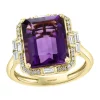 Cheap ⭐ 1/3 ct. t.w. Diamond and 5.74 ct. t.w. Amethyst Ring in 14K Gold by Effy® 😍