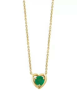 Coupon 👏 925 Gold Plated Silver Emerald Necklace by Effy® ⌛ -Effy® Sales Shop Belk 6134