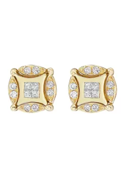 New 🥰 14K Yellow Gold Diamond Diversa Earrings by Effy® 👍 -Effy® Sales Shop Belk 6149
