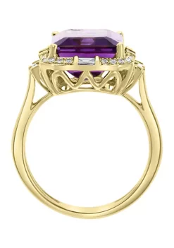 Cheap ⭐ 1/3 ct. t.w. Diamond and 5.74 ct. t.w. Amethyst Ring in 14K Gold by Effy® 😍 -Effy® Sales Shop Belk 615