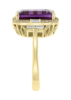 Cheap ⭐ 1/3 ct. t.w. Diamond and 5.74 ct. t.w. Amethyst Ring in 14K Gold by Effy® 😍 -Effy® Sales Shop Belk 616