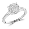 Best Pirce 🎉 3/4 ct. t.w. Diamond Miracle Set Cluster Ring in 14K White Gold by Effy® ❤️