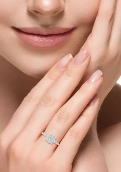 Best Pirce 🎉 3/4 ct. t.w. Diamond Miracle Set Cluster Ring in 14K White Gold by Effy® ❤️ -Effy® Sales Shop Belk 6169