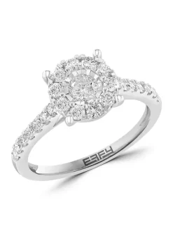 Best Pirce 🎉 3/4 ct. t.w. Diamond Miracle Set Cluster Ring in 14K White Gold by Effy® ❤️ -Effy® Sales Shop Belk 6170