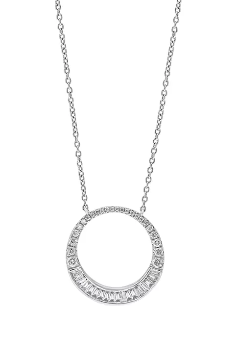 Cheap 🎁 5/8 ct. t.w. Diamond Round Pendant Necklace in 14K White Gold by Effy® 😀 2 Cheap 🎁 5/8 ct. t.w. Diamond Round Pendant Necklace in 14K White Gold by Effy® 😀 - Image 2